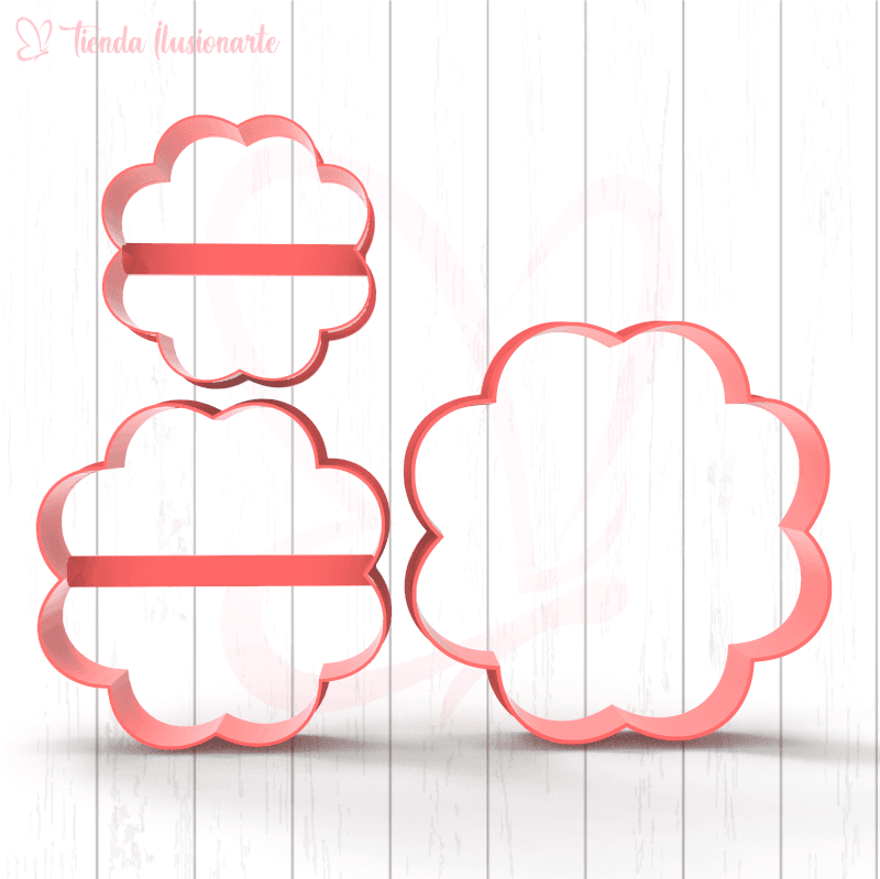 Set circulos rizados x 3
