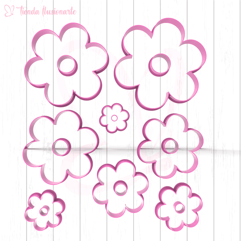 Set Flores x8 medidas grandes