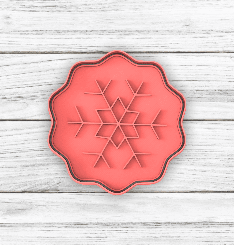 Sello/Stamp Copo de Nieve Navidad